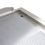 Plancha à induction 700 - lisse et rainurée - 10 000 W - double - avec support – Maxima 09371100