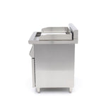 Plancha à induction 700 - lisse et rainurée - 10 000 W - double - avec support – Maxima 09371100