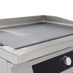 Plancha à induction 700 - lisse et rainurée - 5 000 W - double – Maxima 09371200