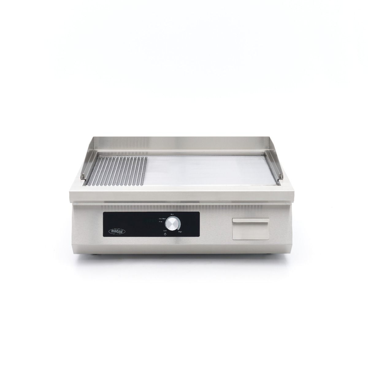 Plancha à induction 700 - lisse et rainurée - 5 000 W - double – Maxima 09371200