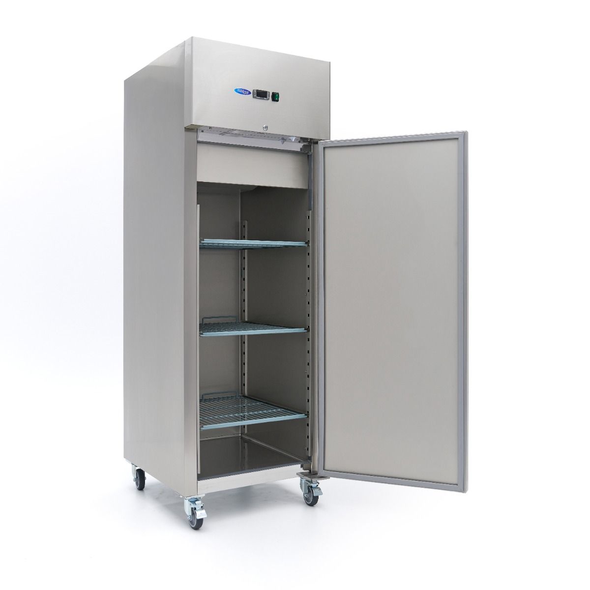 Congélateur - 400 L - 3 étagères réglables - acier inoxydable - sur roulettes – Maxima 09400136