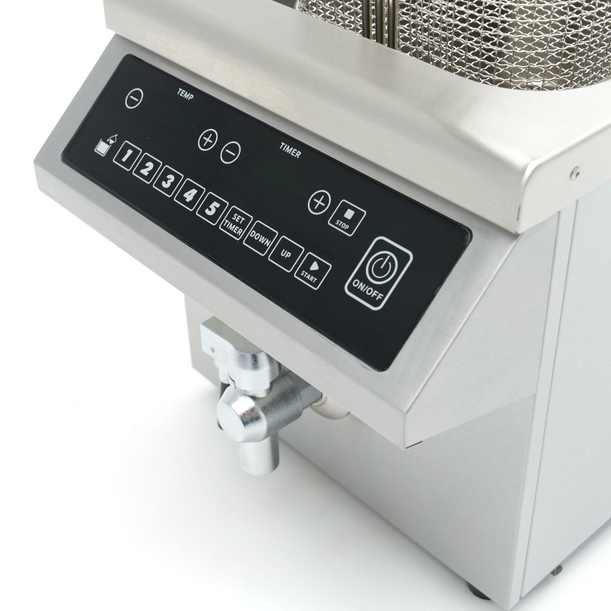 Friteuse - 8 L - 1 panier - induction - système de levage - avec robinet de vidange – Maxima 09371450