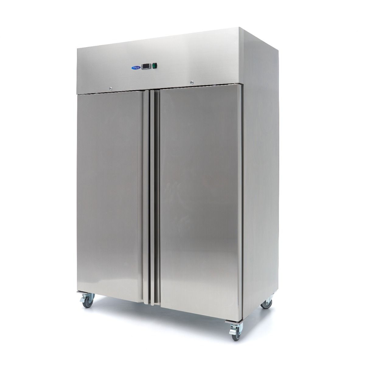 Réfrigérateur - 1200 L - 6 étagères réglables (2/1 GN) - acier inoxydable - sur roulettes – Maxima 09400012