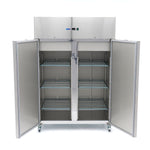 Congélateur - 1200 L - 6 étagères réglables (2/1 GN) - acier inoxydable - sur roulettes – Maxima 09400017