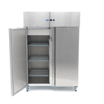 Congélateur - 1200 L - 6 étagères réglables (2/1 GN) - acier inoxydable - sur roulettes – Maxima 09400017