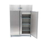 Congélateur - 1200 L - 6 étagères réglables (2/1 GN) - acier inoxydable - sur roulettes – Maxima 09400017