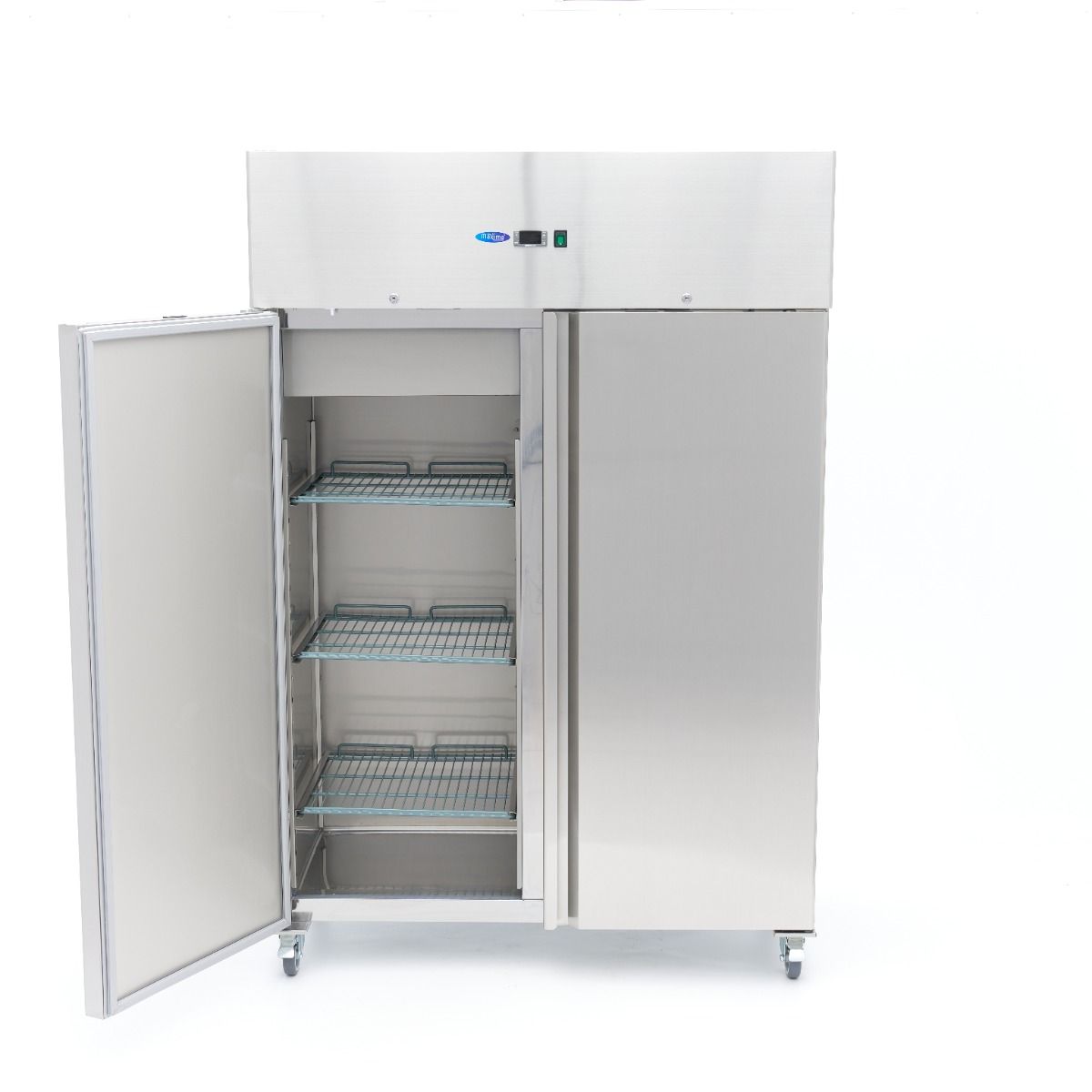 Réfrigérateur - 800 L - 6 étagères réglables - acier inoxydable - sur roulettes  – Maxima 09400042