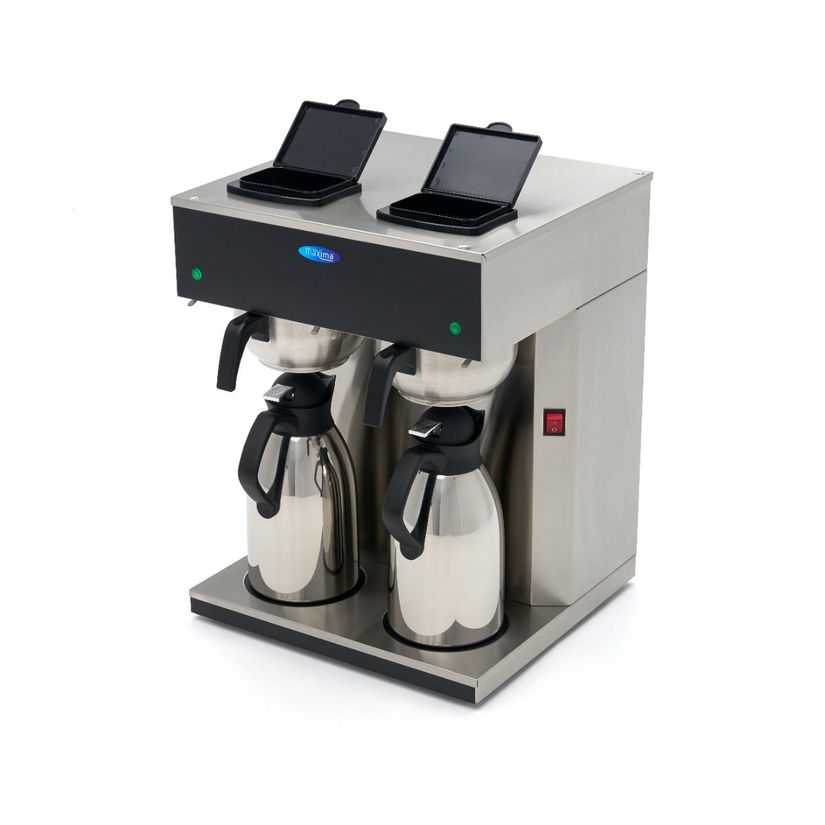 Cafetière filtre - Double - 2x 2 l - avec verseuse isotherme – Maxima 09365254
