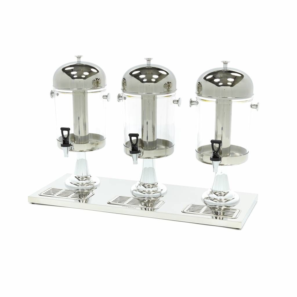 Dispensateur de boissons - 3 x 8 L - tube de refroidissement central - fonctionne sans électricité – Maxima 09300543
