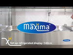 Réfrigérateur de préparation de comptoir - 200 cm - s'adapte à 9 x 1/3 GN – Maxima 09400335
