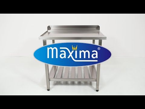 Table lave-vaisselle - 70 x 75 cm - gauche - avec dosseret et étagère de rangement – Maxima 09201029