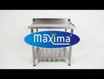 Table lave-vaisselle - 70 x 75 cm - droite - avec dosseret et étagère de rangement – Maxima 09201032