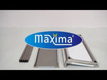 Table en acier inoxydable - 60 x 60 cm - hauteur réglable - avec dosseret et étagère de rangement – Maxima 09300974