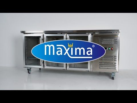 Réfrigérateur de comptoir - 180 cm - 3 portes vitrées – Maxima 09400406