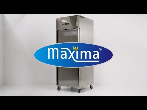 Réfrigérateur - 700 L - 3 étagères réglables (2/1 GN) - sur roulettes - acier inoxydable – Maxima 09400030