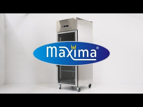 Congélateur - 700 L - 3 étagères réglables (2/1 GN) - acier inoxydable - avec porte en verre – Maxima 09400036