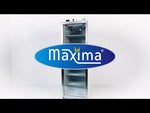 Congélateur - 200 L - acier inoxydable - avec porte en verre – Maxima 09405011