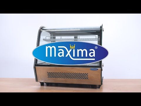 Vitrine à gâteaux - 120 L - 70 cm - portes coulissantes arrière – Maxima 09400845