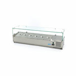 Réfrigérateur de préparation de comptoir - 140 cm - s'adapte à 6 x 1/3 GN – Maxima 09400323