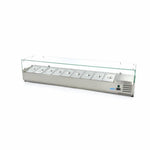 Réfrigérateur de préparation de comptoir - 200 cm - s'adapte à 9 x 1/3 GN – Maxima 09400335