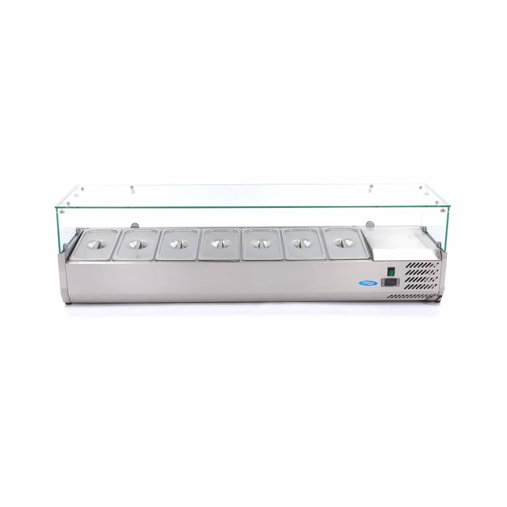 Réfrigérateur de préparation de comptoir - 160 cm - s'adapte à 7 x 1/3 GN – Maxima 09400329