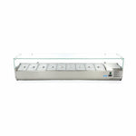 Réfrigérateur de préparation de comptoir - 200 cm - s'adapte à 9 x 1/3 GN – Maxima 09400335