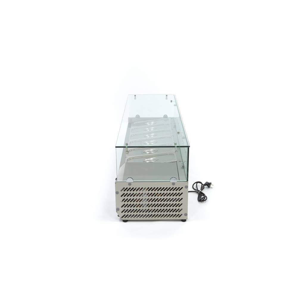 Réfrigérateur de préparation de comptoir - 140 cm - s'adapte à 6 x 1/3 GN – Maxima 09400323