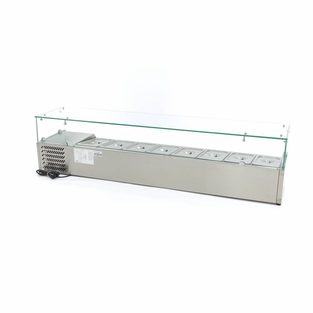 Réfrigérateur de préparation de comptoir - 180 cm - s'adapte à 8 x 1/3 GN – Maxima 09400332