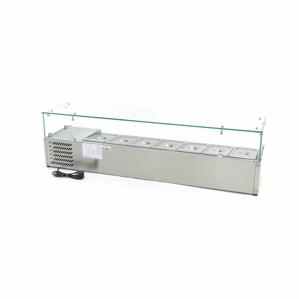 Réfrigérateur de préparation de comptoir - 160 cm - s'adapte à 7 x 1/3 GN – Maxima 09400329