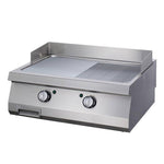 Heavy Duty plaque de gril - chrome demi-rainuré - unité double - 70 cm de profondeur - électrique – Maxima 09395049