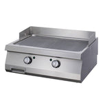 Heavy Duty plaque de gril - chrome rainuré - unité double - profondeur 70 cm - électrique – Maxima 09395055
