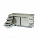 Réfrigérateur pour la préparation des pizzas - 202 cm - 2 portes - 7 tiroirs – Maxima 09400210