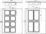 Saladette - 67 L - incl 8 x 1/6 GN - modèle de table – Maxima 09400870