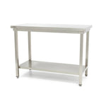 Table en acier inoxydable - 160 x 60 cm - hauteur réglable - avec étagère de rangement – Maxima 09300965