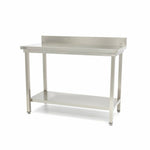 Table en acier inoxydable - 60 x 70 cm - hauteur réglable - avec dosseret – Maxima 09364024