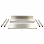 Table en acier inoxydable - 60 x 70 cm - hauteur réglable - avec dosseret – Maxima 09364024