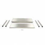 Table en acier inoxydable - 200 x 60 cm - hauteur réglable - avec étagère de rangement – Maxima 09300971