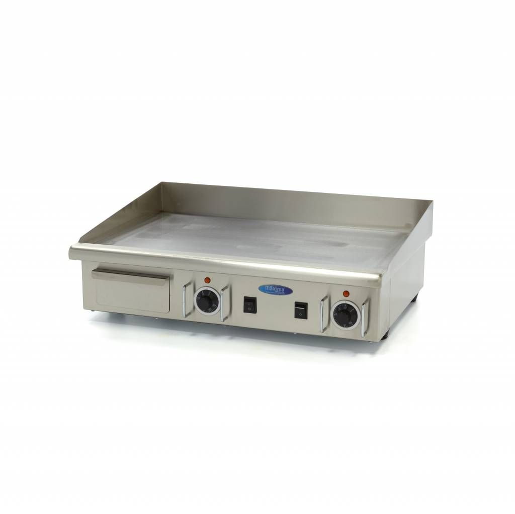 Plaque de gril - lisse - 73 cm - incl plateau d'égouttement - 400V – Maxima 09300075