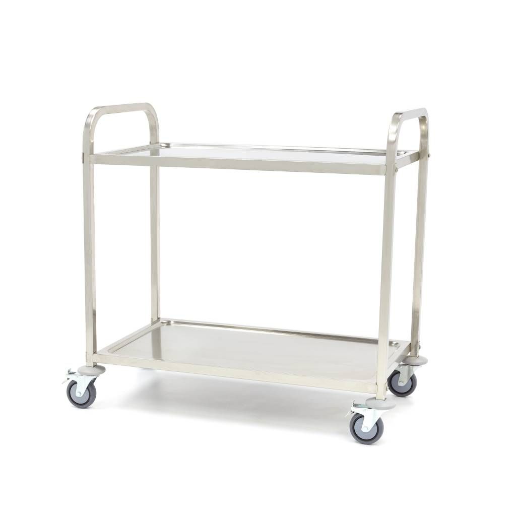 Chariot en acier inoxydable - 2 étagères – Maxima 09300545