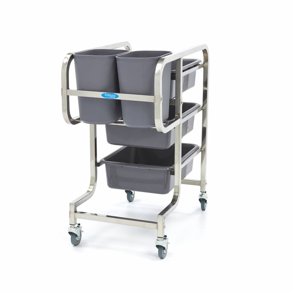 Chariot de nettoyage - 5 bacs inclus – Maxima 09300544