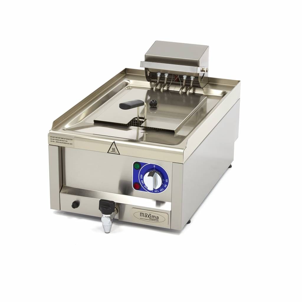 Friteuse - 10 L - 1 panier - avec robinet de vidange - 400V – Maxima 09391640