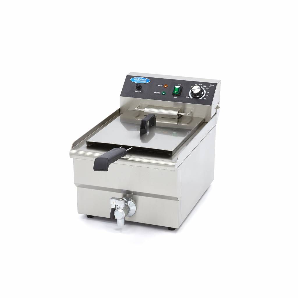 Friteuse - 16 L - 1 panier - avec robinet de vidange – Maxima 09365010