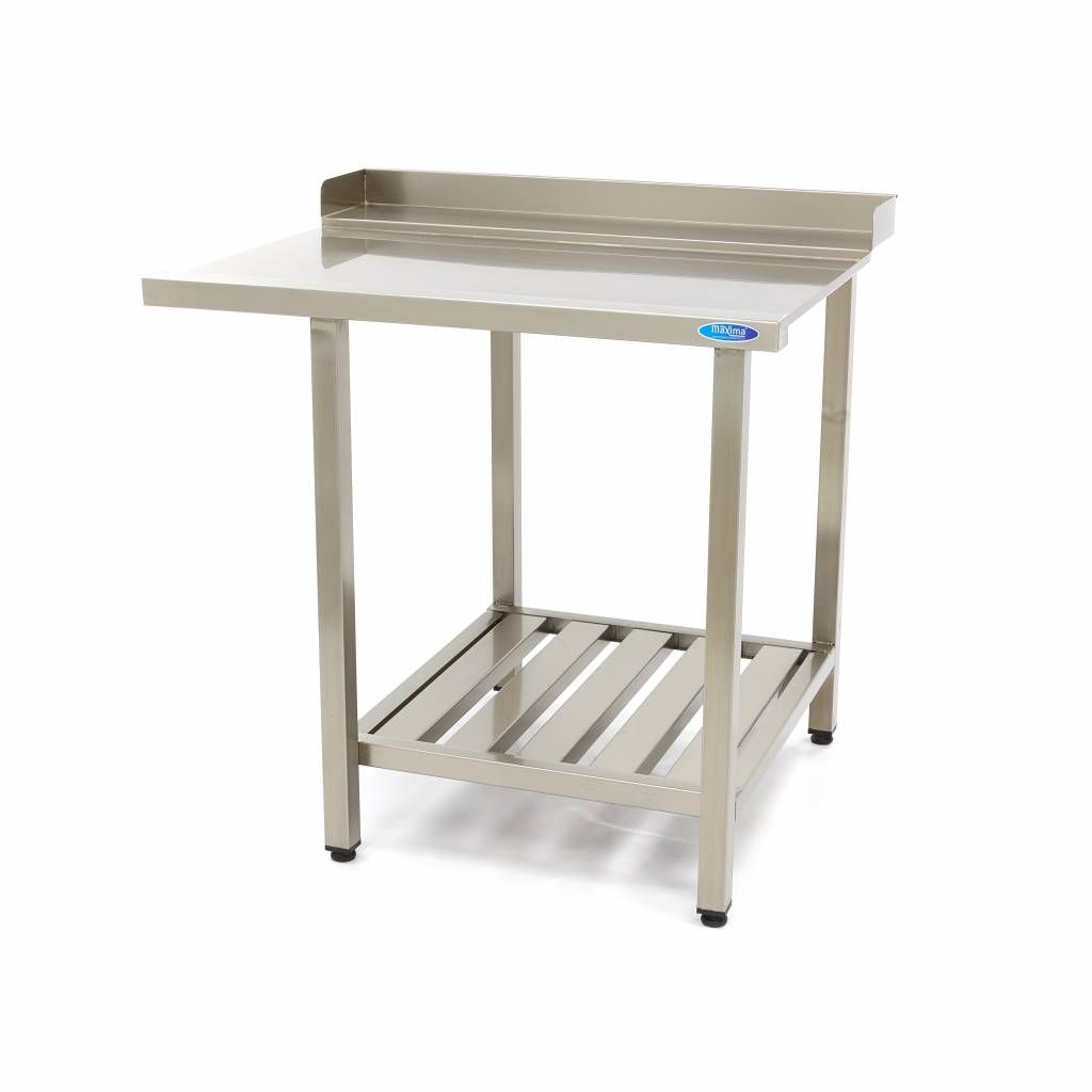 Table lave-vaisselle - 70 x 75 cm - droite - avec dosseret et étagère de rangement – Maxima 09201032