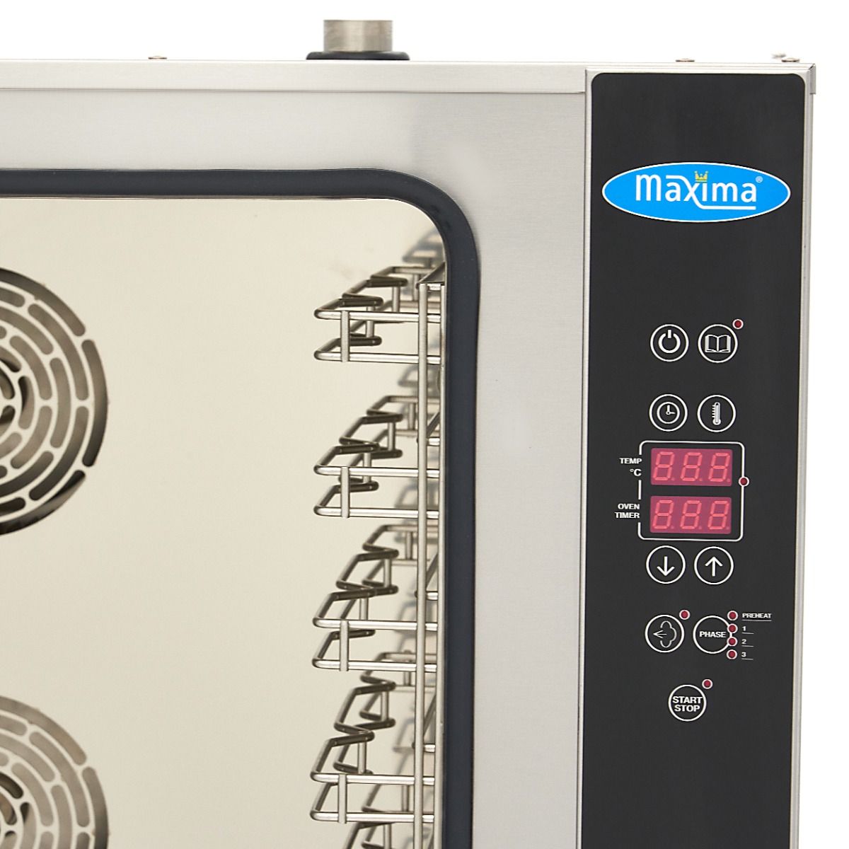 Four combiné - s'adapte à 10 plateaux (1/1 GN / 60 x 40 cm) - affichage numérique - 400V – Maxima 08500210