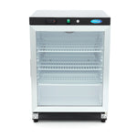 Réfrigérateur - 200 L - noir - avec porte en verre – Maxima 09405008