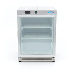Congélateur - 200 L - acier inoxydable - avec porte en verre – Maxima 09405011