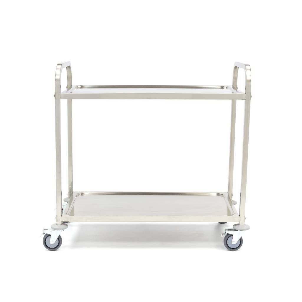 Chariot en acier inoxydable - 2 étagères – Maxima 09300545