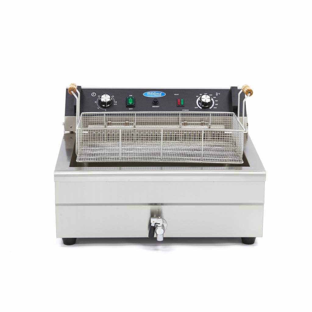 Friteuse - 20 L - 1 panier - avec robinet de vidange – Maxima 09365020