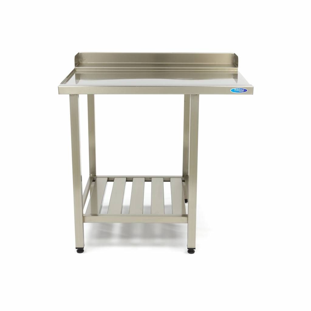 Table lave-vaisselle - 120 x 75 cm - gauche - avec dosseret et étagère de rangement – Maxima 09201037