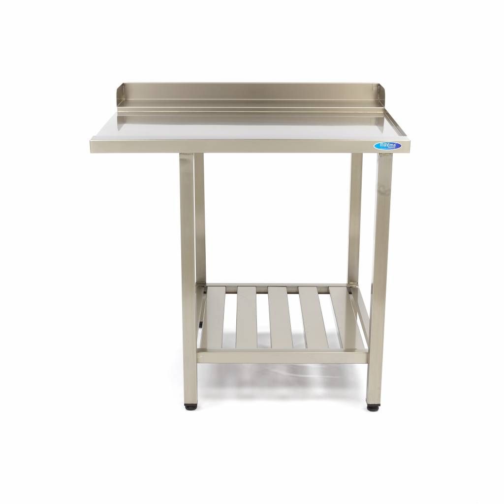 Table lave-vaisselle - 70 x 75 cm - droite - avec dosseret et étagère de rangement – Maxima 09201032